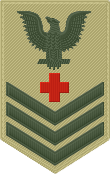 Petty Officer 1st class badge for field khaki