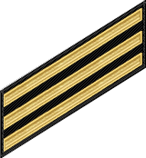 Petty officer's gold service stripes